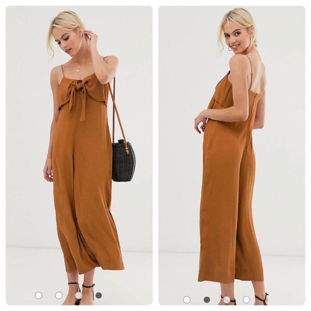 & Other Stories Relaxed Tie-Front Jumpsuit